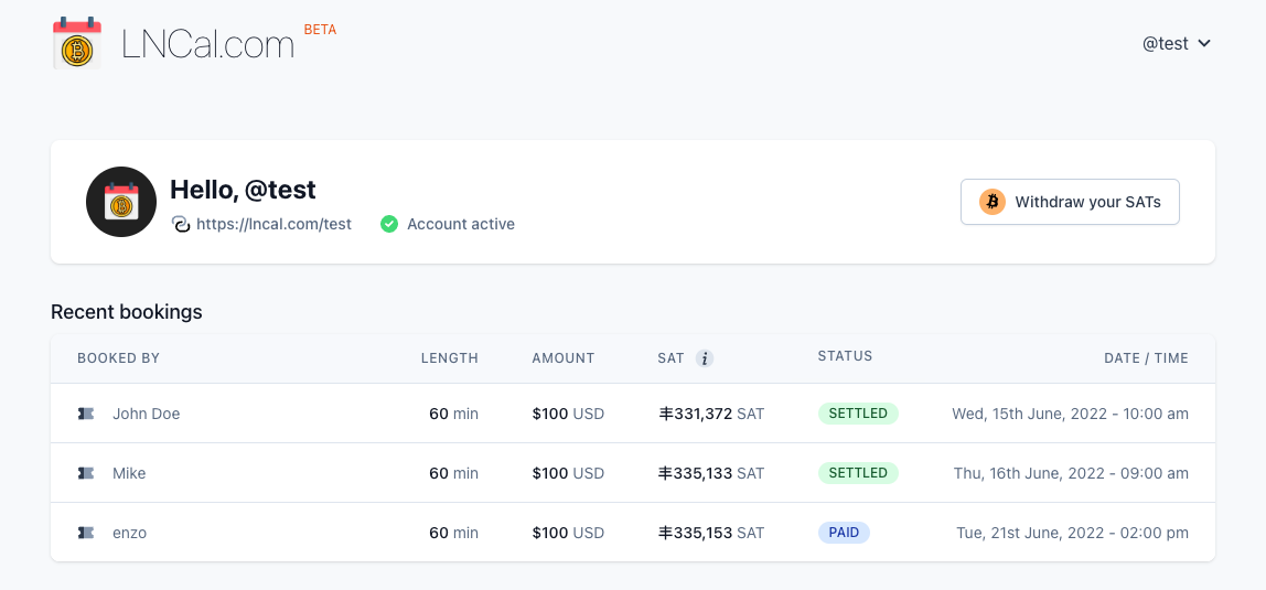 Customer profile user interface